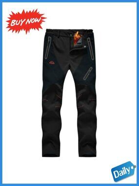 Fleece Lined Waterproof Insulated Hiking Ski Pants
